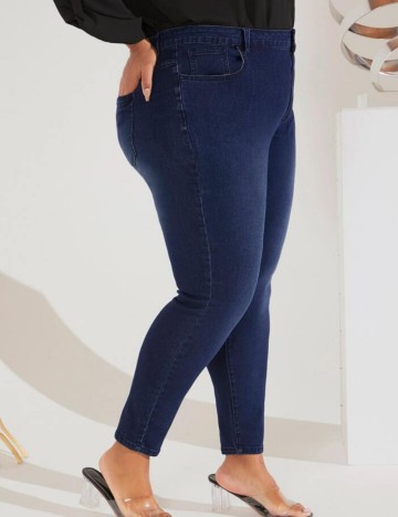 Jeans Shein Curve+, albastru