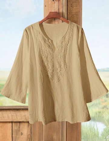 Cămașă Shein Curve+, galben