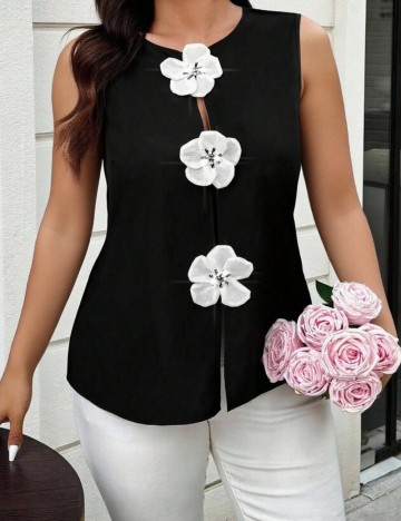 Top Shein Curve+, negru