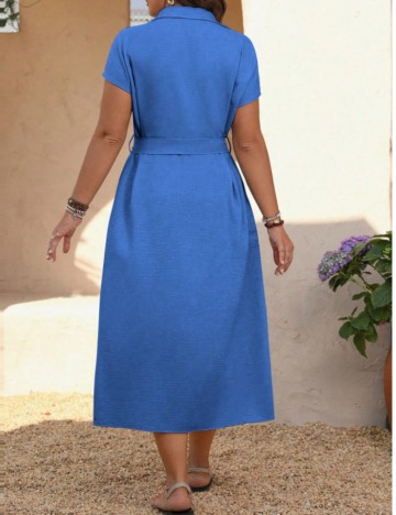 Rochie midi Shein Curve+, albastru