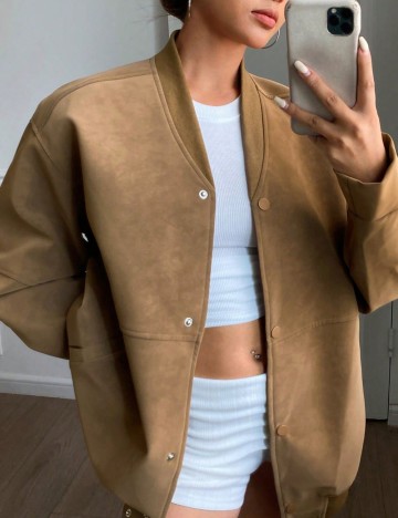 Jachetă Shein DAZY, maro