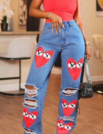 Jeans Shein, albastru