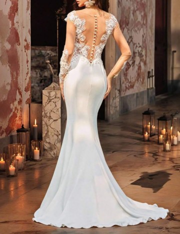 Rochie de mireasă Shein, alb