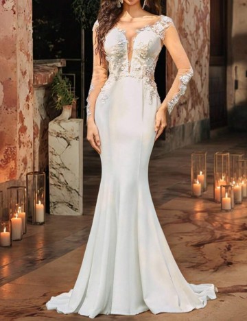 Rochie de mireasă Shein, alb