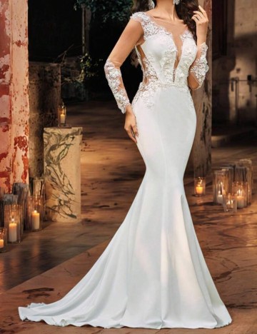 Rochie de mireasă Shein, alb