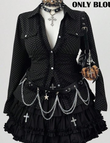 Cămașă Shein Curve+, negru