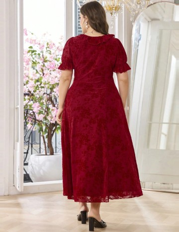 Rochie midi Shein Curve+, roșu