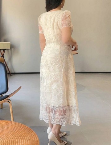 Rochie midi Shein, crem