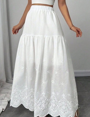 Fustă maxi Shein, alb