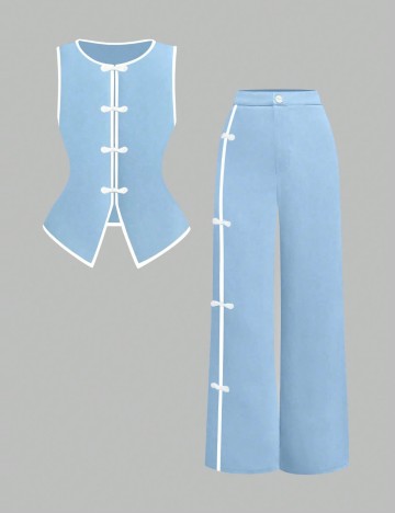 Compleu Shein Curve+, albastru