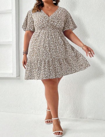 Rochie mini Shein Curve+, mix culori