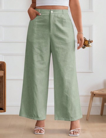 Pantaloni Shein Curve+, verde