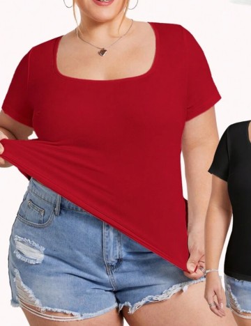 Set Tricouri Shein Curve+, mix culori