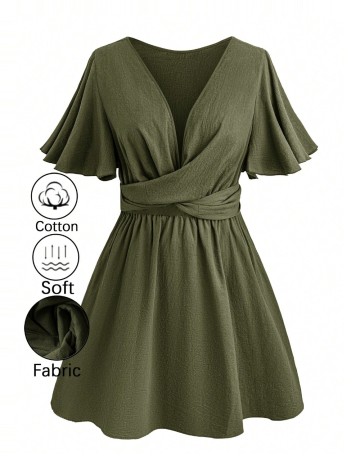 Rochie mini Shein Curve+, verde
