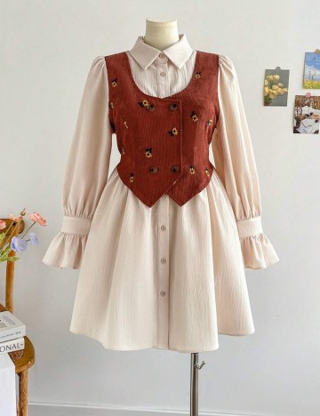 Rochie mini Shein Curve+, mix culori