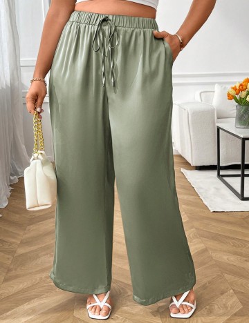 Pantaloni Shein Curve+, verde