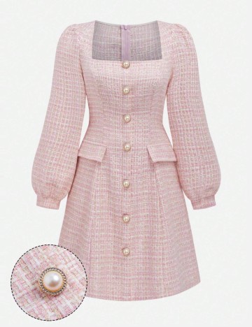 Rochie mini Shein Curve+, roz