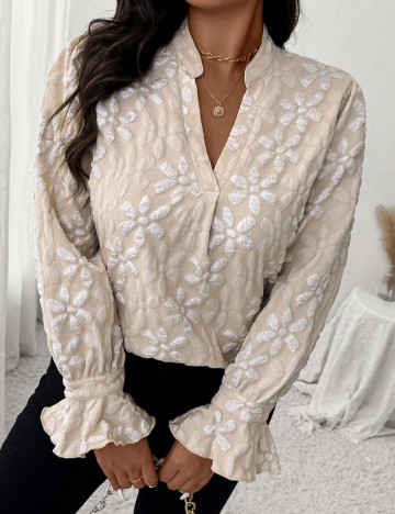 Cămașă Shein Curve+, bej