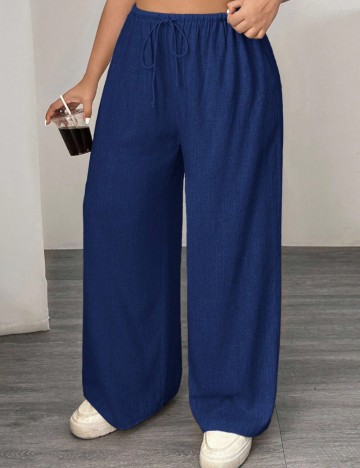 Pantaloni Shein Curve+, albastru