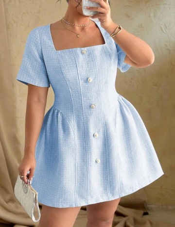 Rochie mini Shein Curve+, mix culori