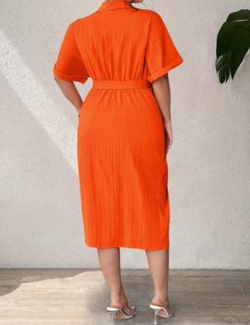Rochie midi Shein Curve+, portocaliu
