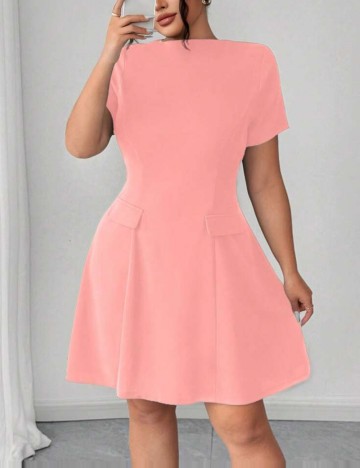 Rochie mini Shein Curve+, roz