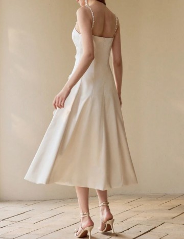 Rochie midi Shein MOTF, crem