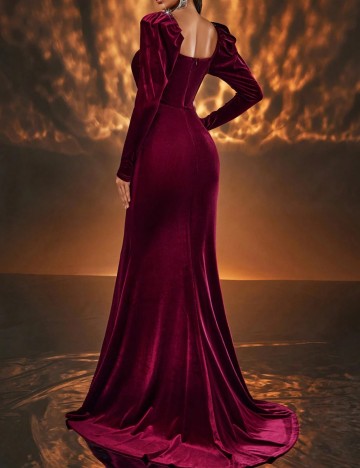 Rochie de ocazie Shein, vișiniu