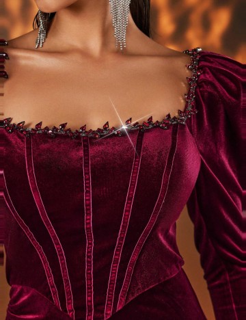 Rochie de ocazie Shein, vișiniu