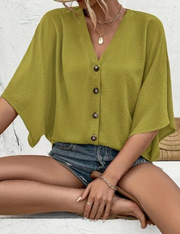 Cămașă Shein, verde