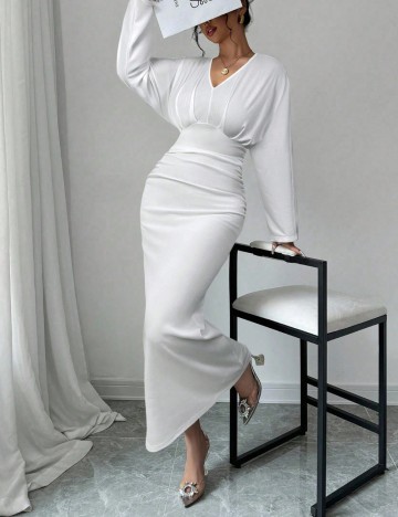 Rochie maxi Shein, alb