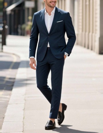 Costum Shein MANFINITY, bleumarin