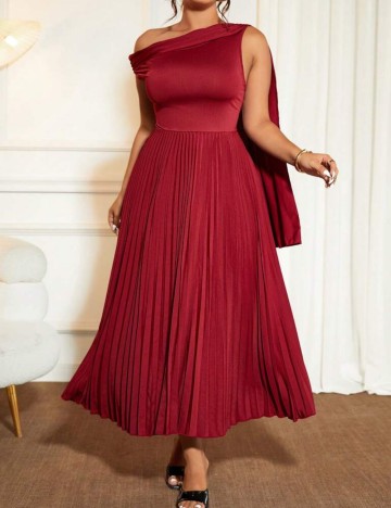 Rochie maxi Shein Curve+, vișiniu