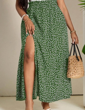 Fustă maxi Shein Curve+, mix culori