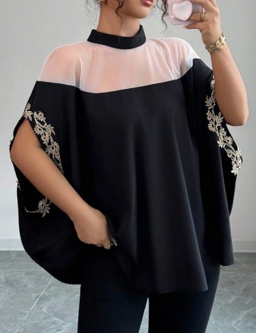 Cămașă cu mânecă scurtă Shein, negru