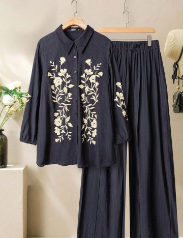 Compleu Shein Curve+, albastru