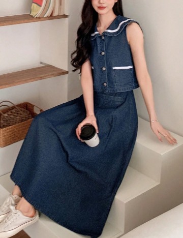 Compleu Shein, albastru