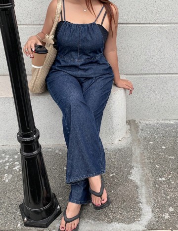 Salopetă lungă Shein Curve+, albastru