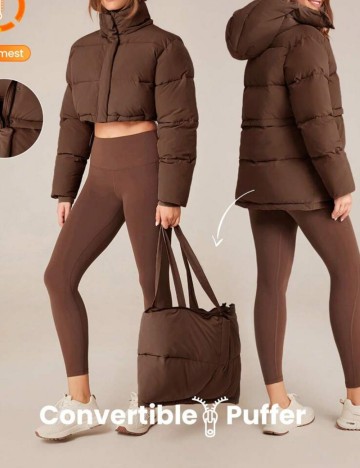 Geacă Shein GLOWMODE, maro