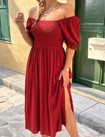 Rochie maxi Shein Curve+, vișiniu