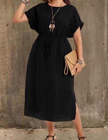 Rochie midi Shein Curve+, negru