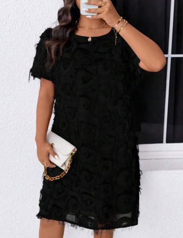 Rochie midi Shein Curve+, negru