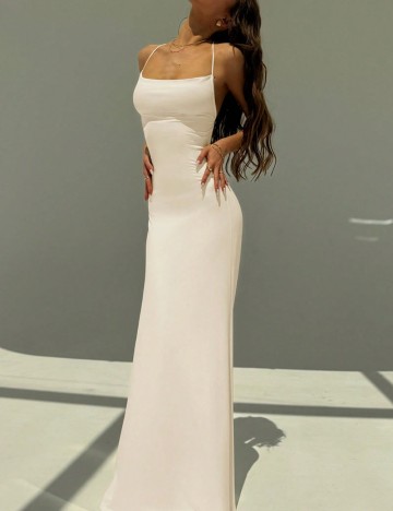 Rochie maxi Shein, crem