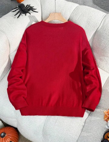 Pulover Shein Curve+, roșu