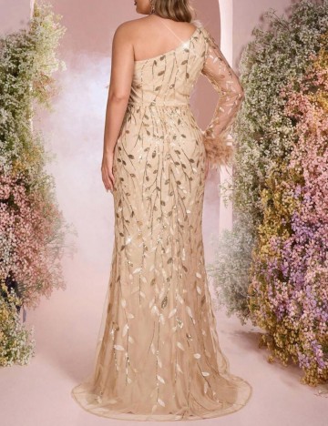 Rochie de ocazie Shein Curve+, bej