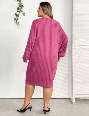 Rochie midi Shein Curve+, roz