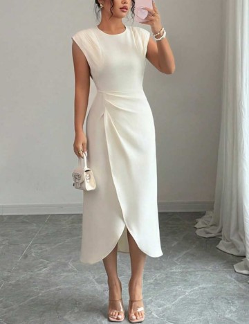 Rochie midi Shein, crem