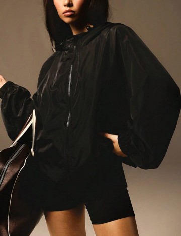 Geacă de fâș Shein, negru