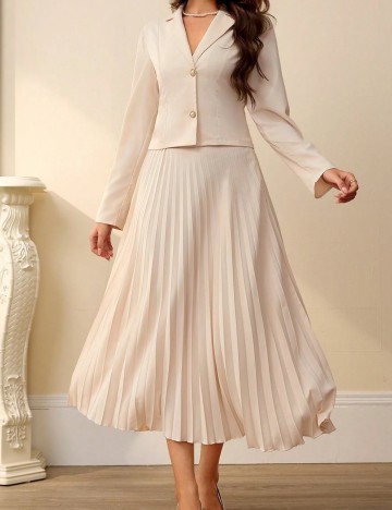 Fustă maxi Shein, crem