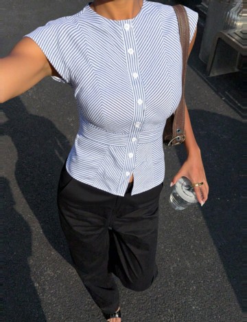 Cămașă cu mânecă scurtă Shein, mix culori